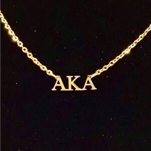 Alpha Kappa Alpha 18K gold plated necklace